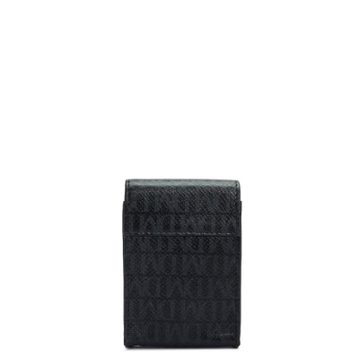 Monogram Leather Cigarette Case - Black