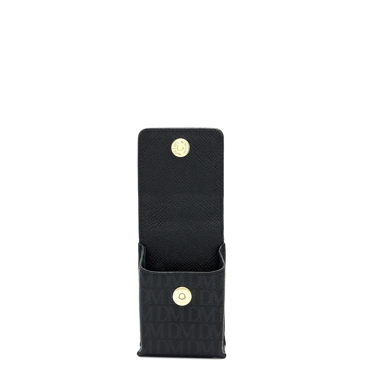 Monogram Leather Cigarette Case - Black