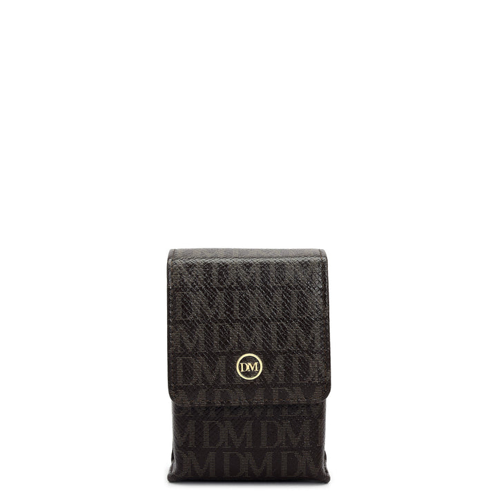 Monogram Leather Cigarette Case - Chocolate