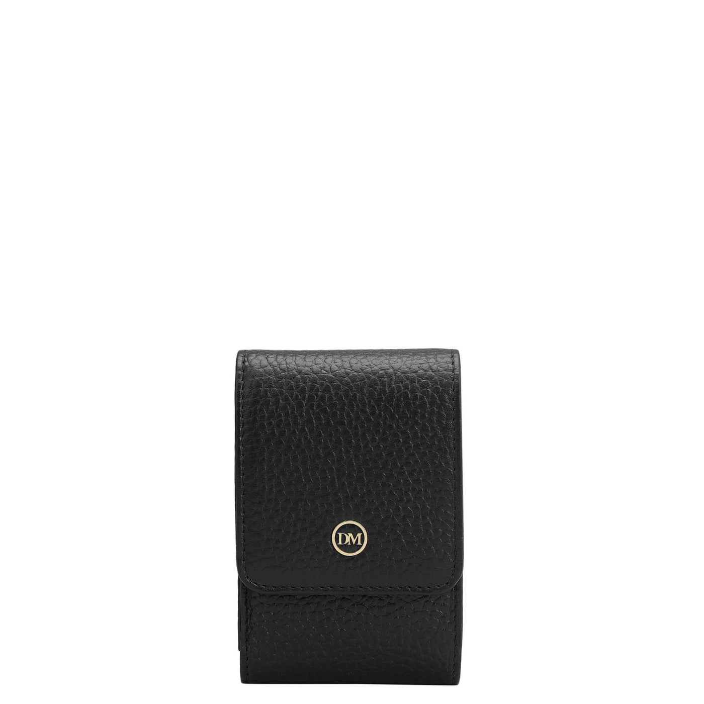 Wax Leather Cigarette Case - Black