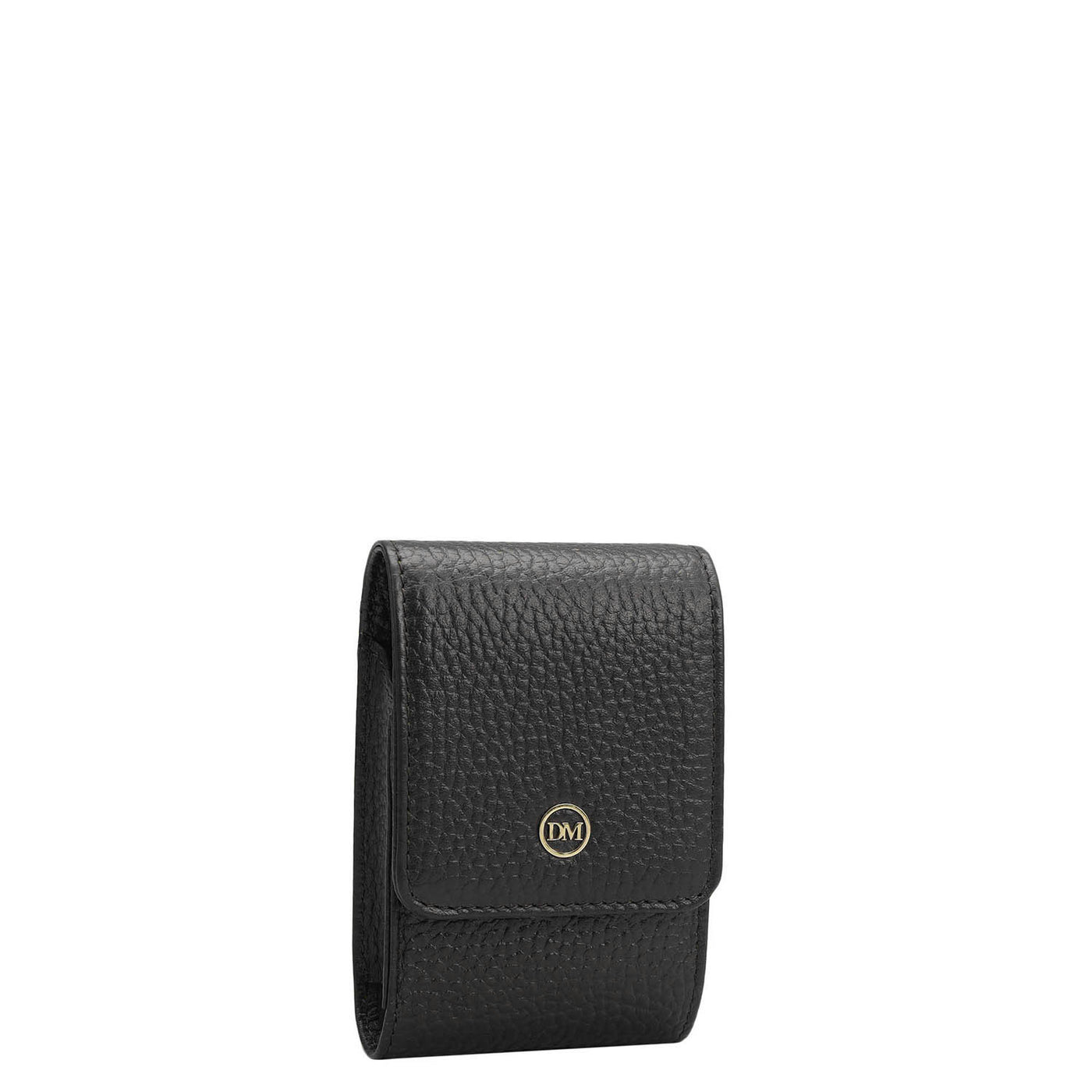 Wax Leather Cigarette Case - Black