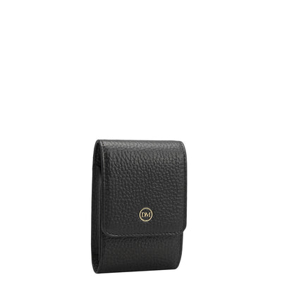 Wax Leather Cigarette Case - Black