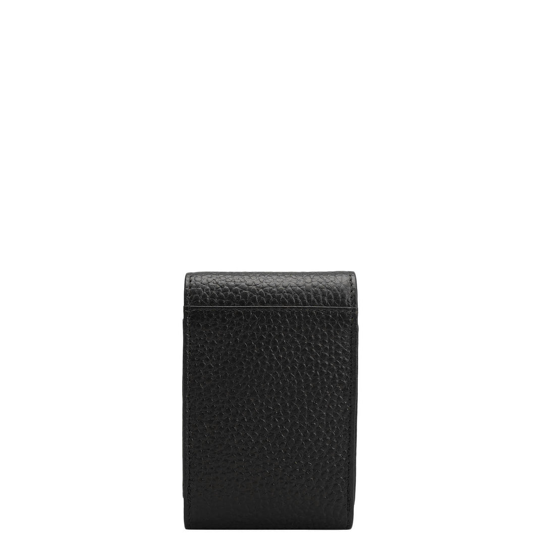 Wax Leather Cigarette Case - Black