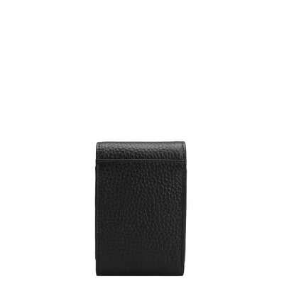Wax Leather Cigarette Case - Black