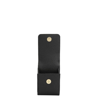 Wax Leather Cigarette Case - Black