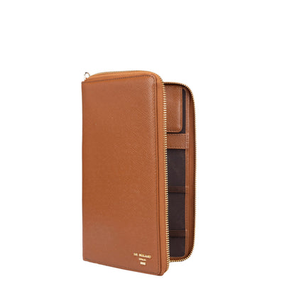 Franzy Leather Passport Case - Cognac