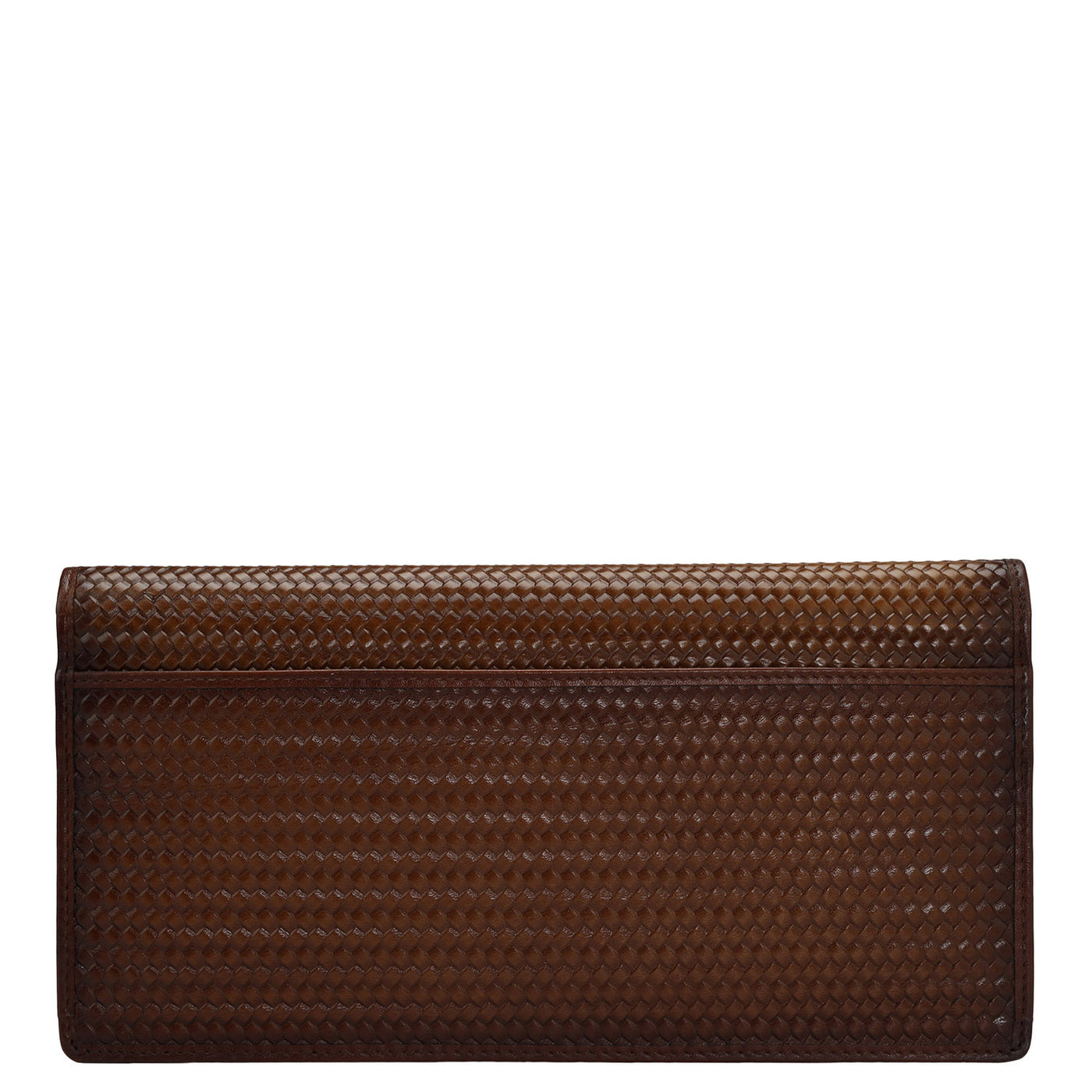 Mat Emboss Leather Passport Case - Cognac