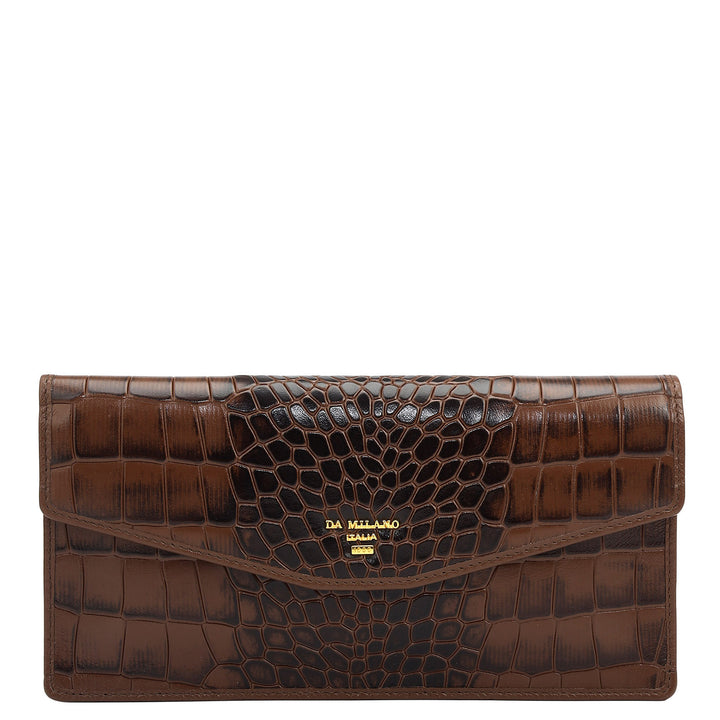 Croco Leather Passport Case - Date