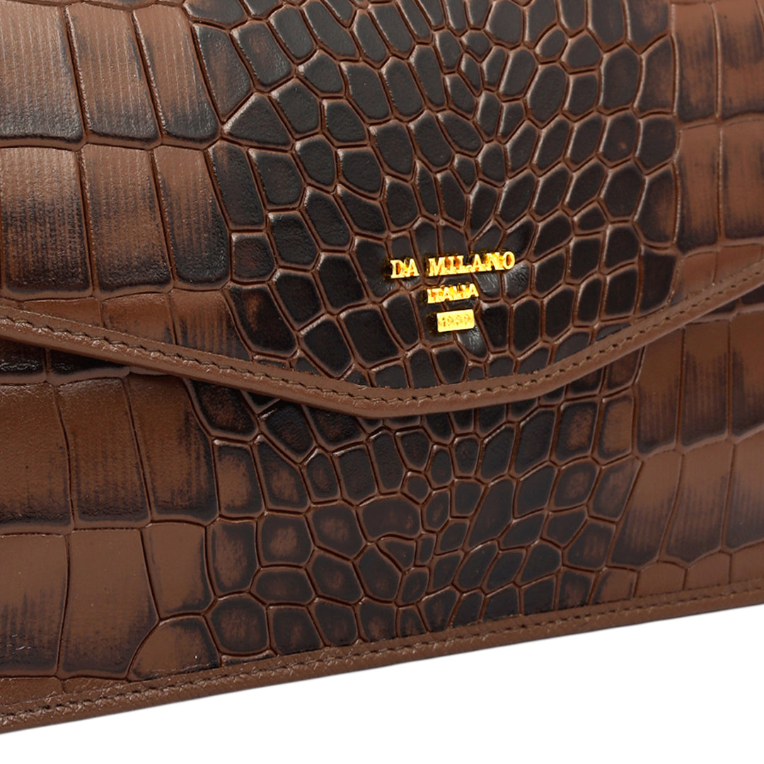 Croco Leather Passport Case - Date