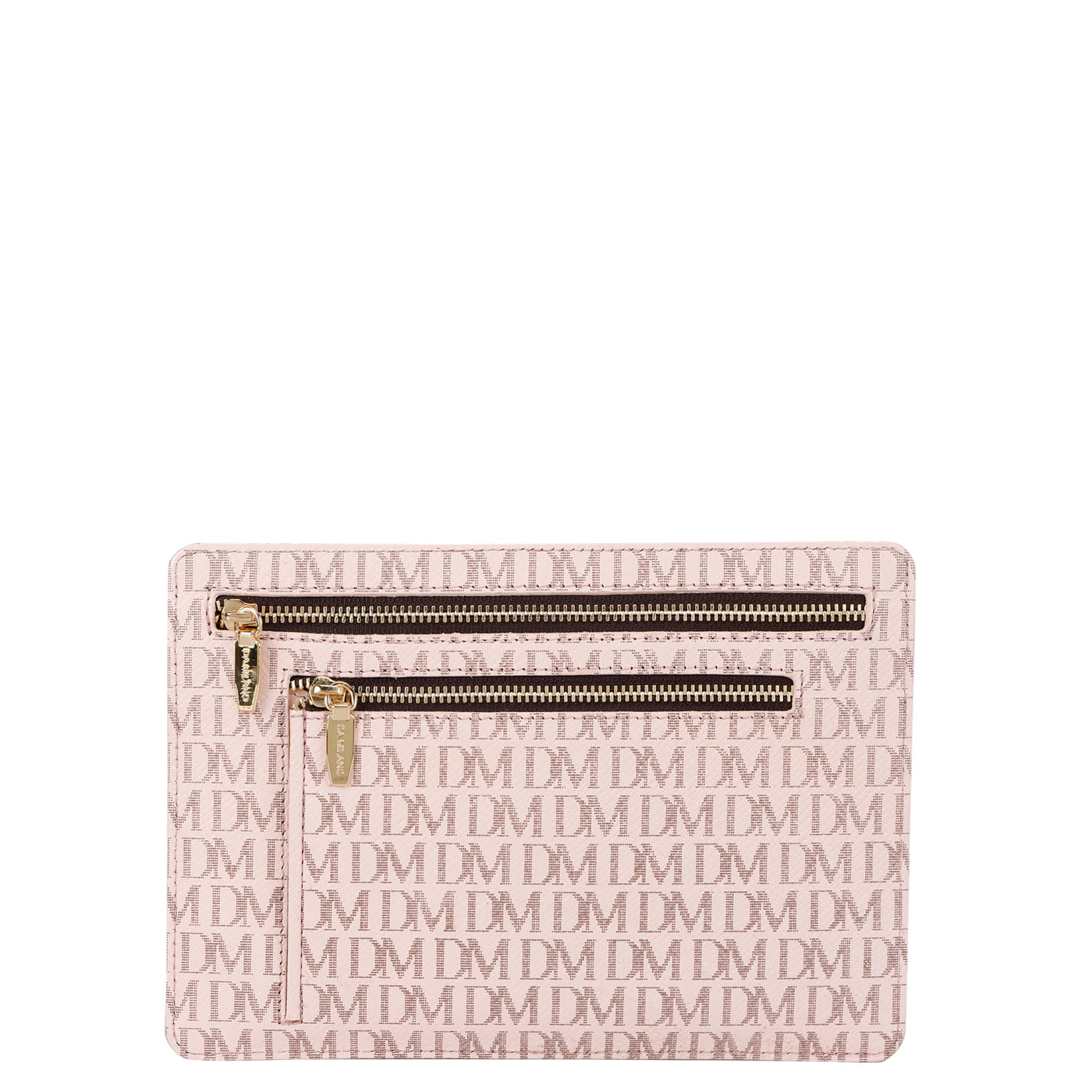 Small Monogram Leather Clutch - Blush