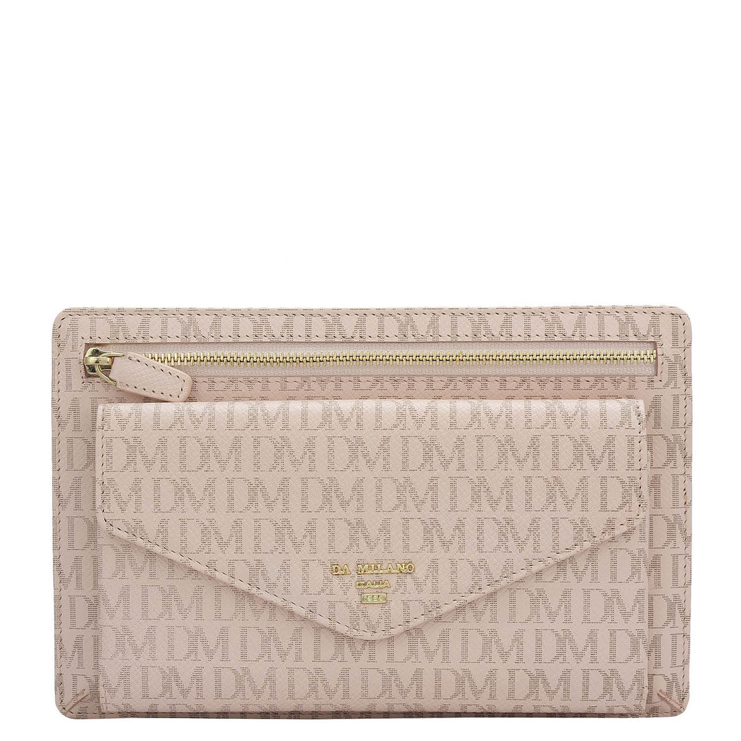 Monogram leather clutch store