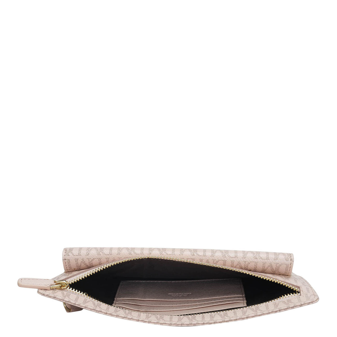 Small Monogram Leather Clutch - Blush