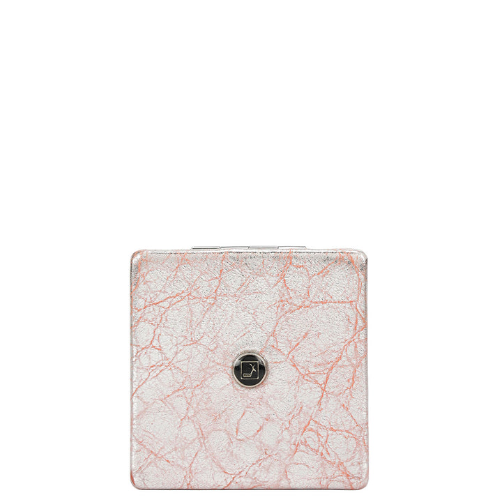 ITP Leather Leather Mirror - Pink & Silver