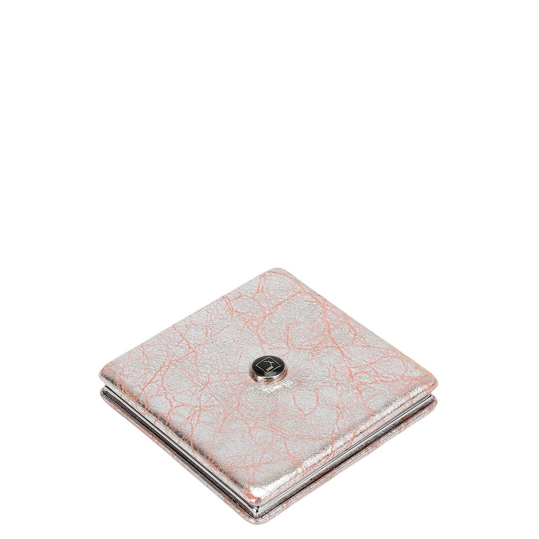 ITP Leather Leather Mirror - Pink & Silver