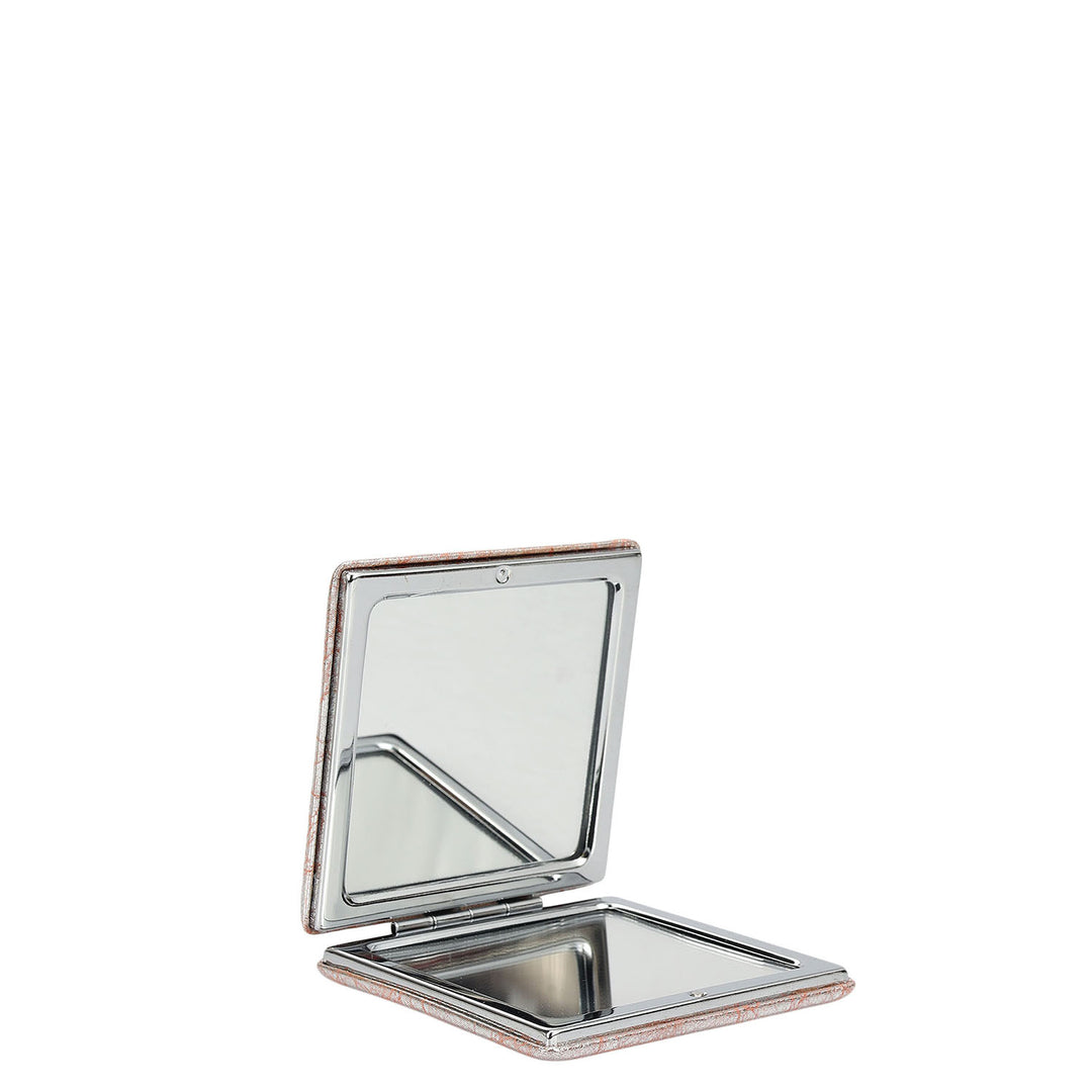 ITP Leather Leather Mirror - Pink & Silver