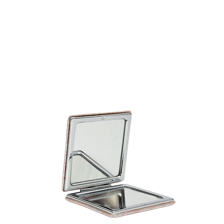ITP Leather Leather Mirror - Pink & Silver