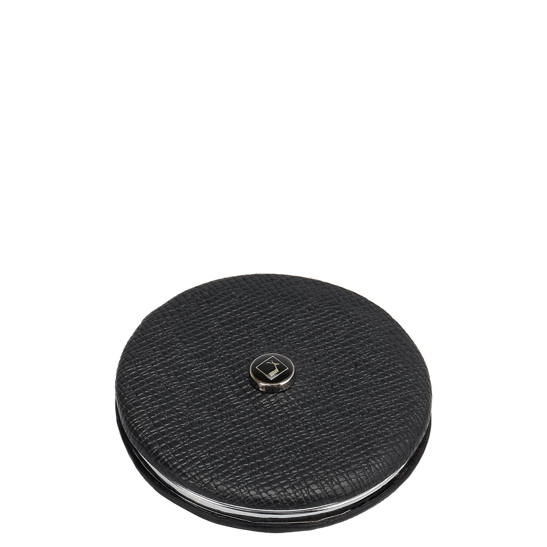 Franzy Leather Leather Mirror - Black