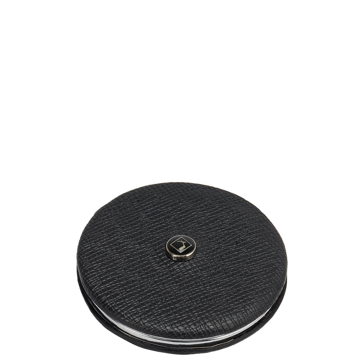 Franzy Leather Leather Mirror - Black