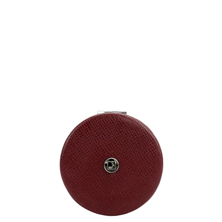 Franzy Leather Leather Mirror - Burgundy