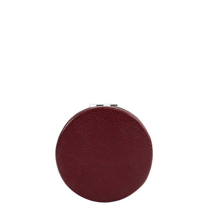 Franzy Leather Leather Mirror - Burgundy