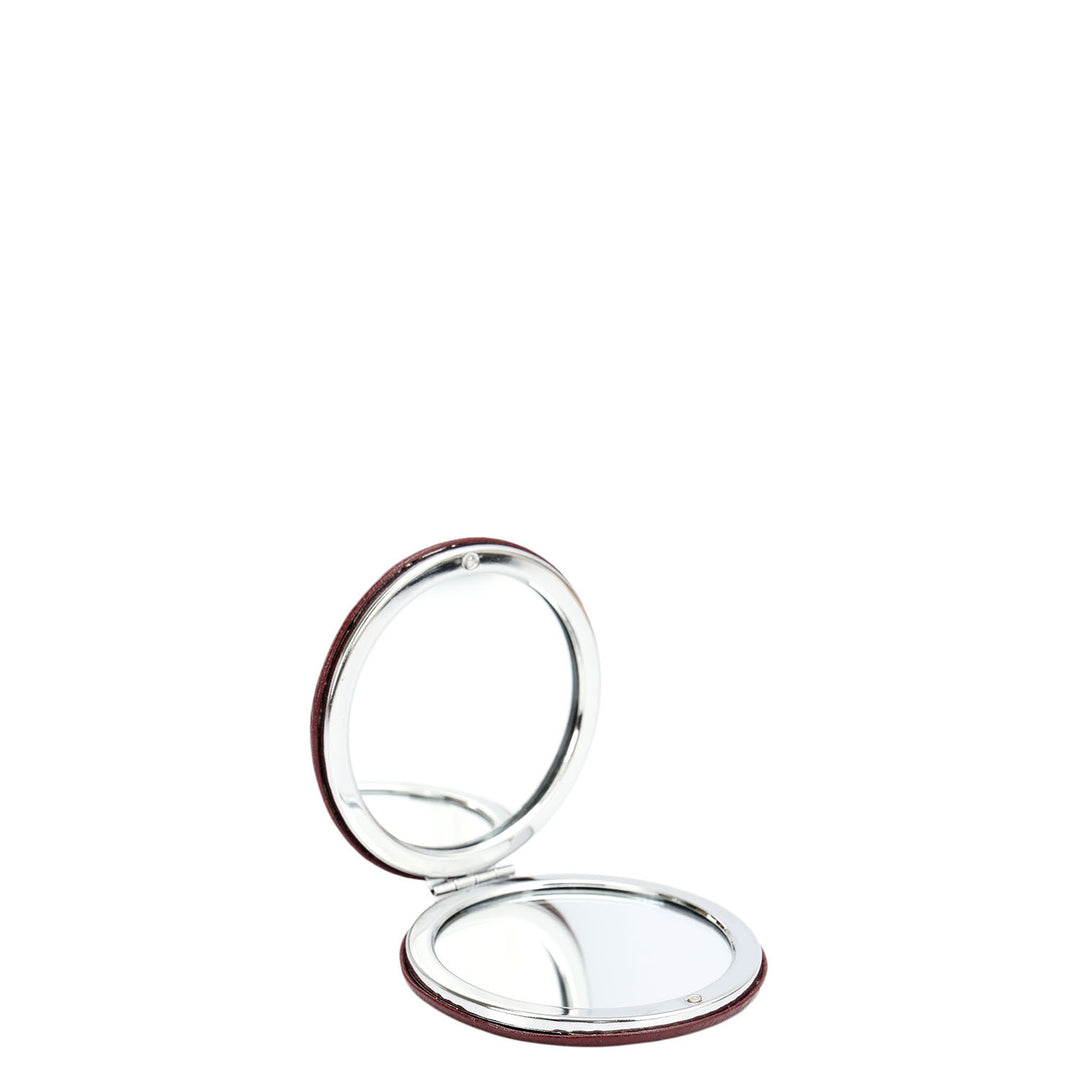 Franzy Leather Leather Mirror - Burgundy