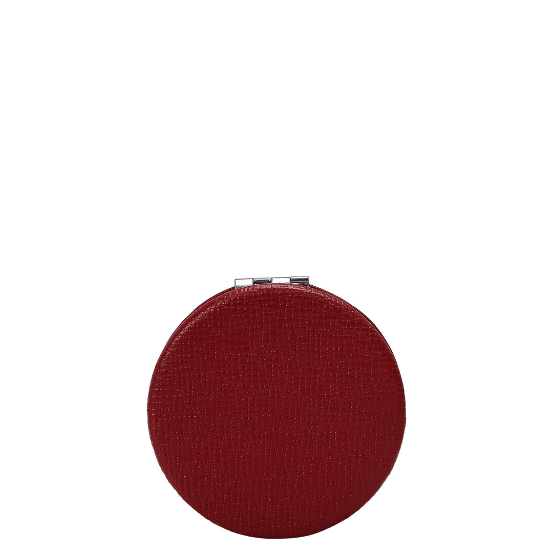 Franzy Leather Leather Mirror - Cherry