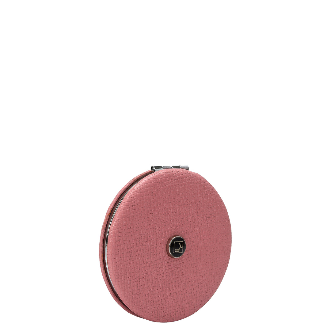 Franzy Leather Leather Mirror - Light Pink