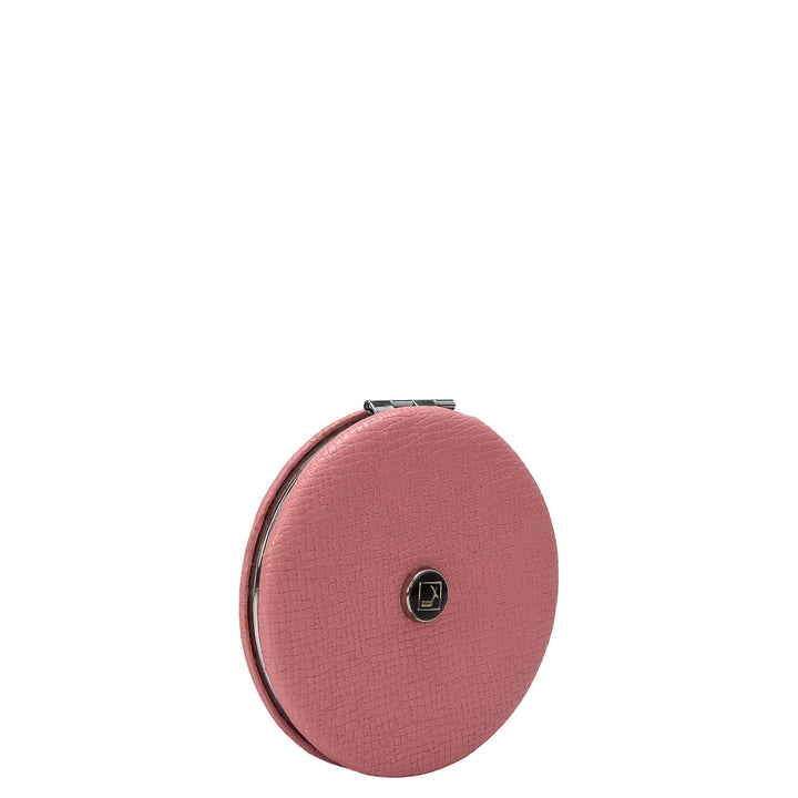 Franzy Leather Leather Mirror - Light Pink