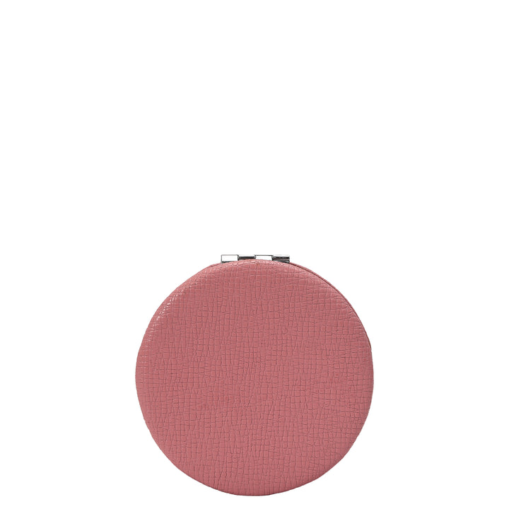 Franzy Leather Leather Mirror - Light Pink