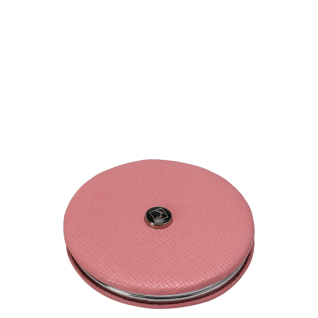 Franzy Leather Leather Mirror - Light Pink