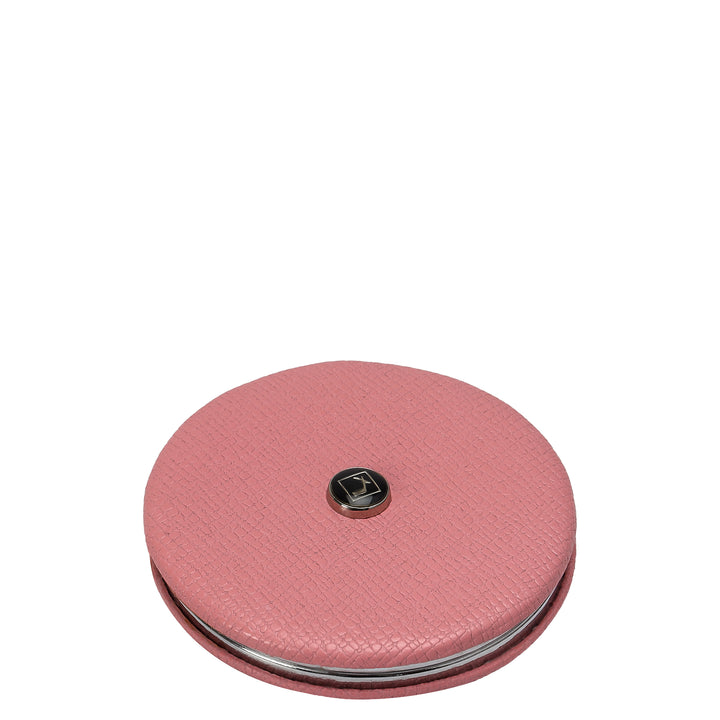 Franzy Leather Leather Mirror - Light Pink
