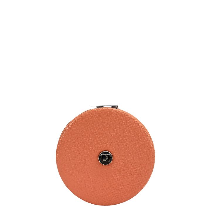 Franzy Leather Leather Mirror - Salmon