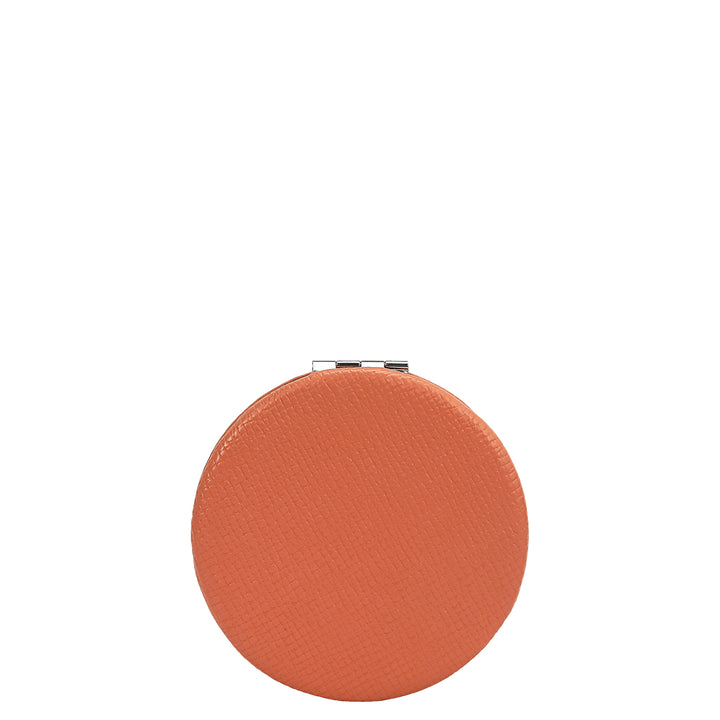 Franzy Leather Leather Mirror - Salmon