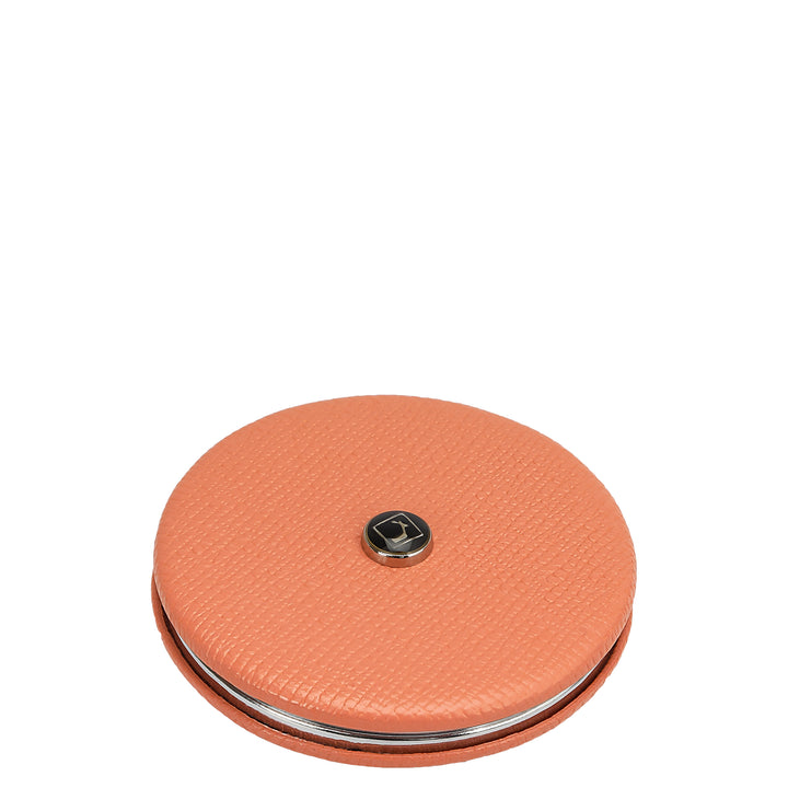 Franzy Leather Leather Mirror - Salmon