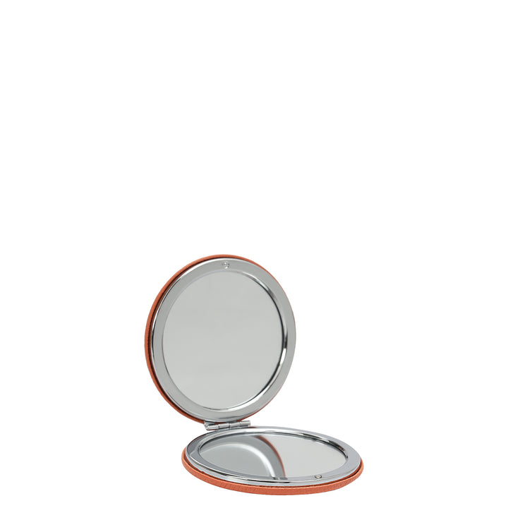 Franzy Leather Leather Mirror - Salmon