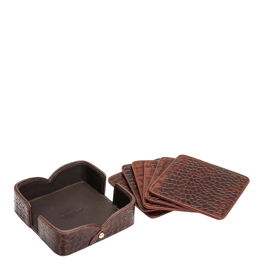 Croco Leather Coaster - Date