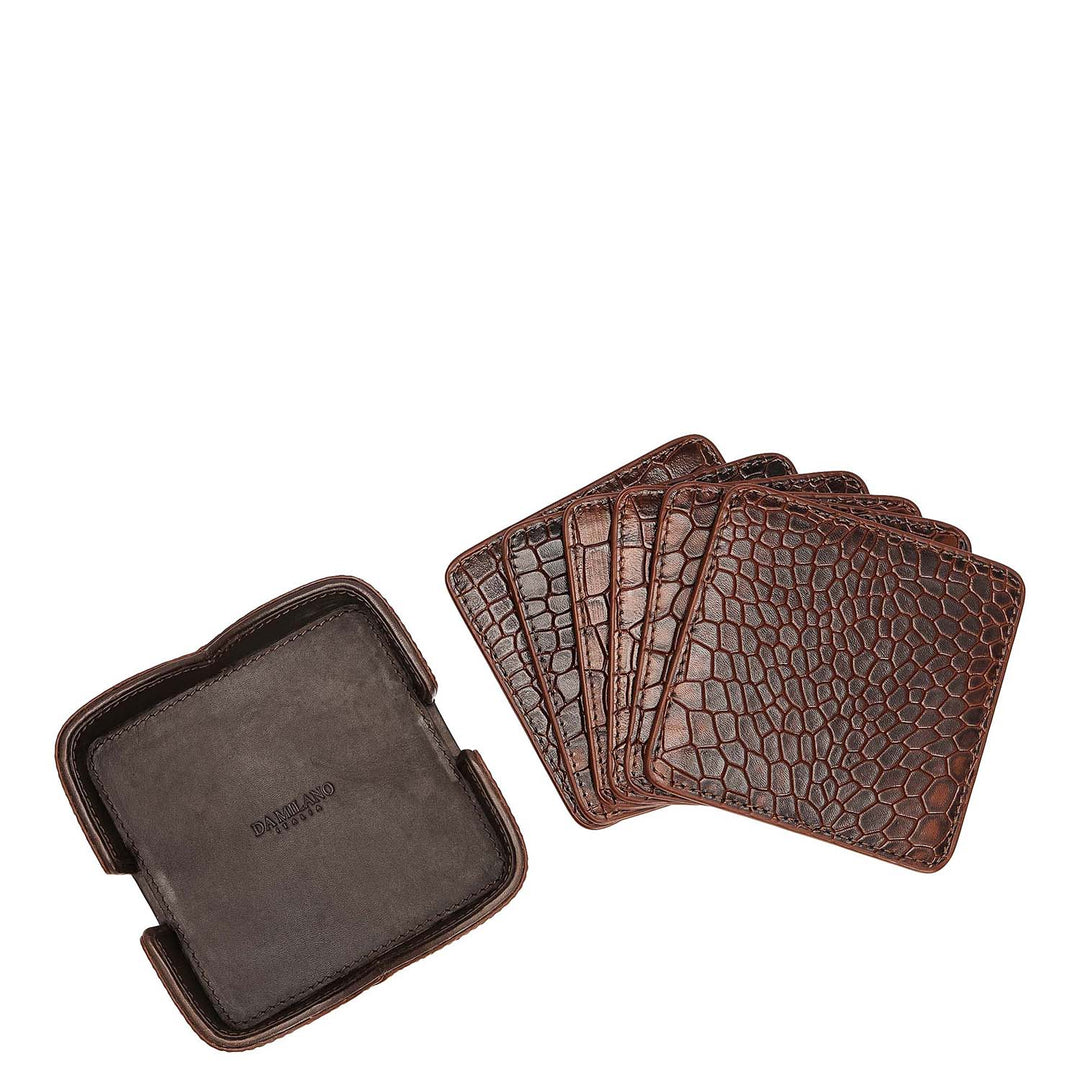 Croco Leather Coaster - Date