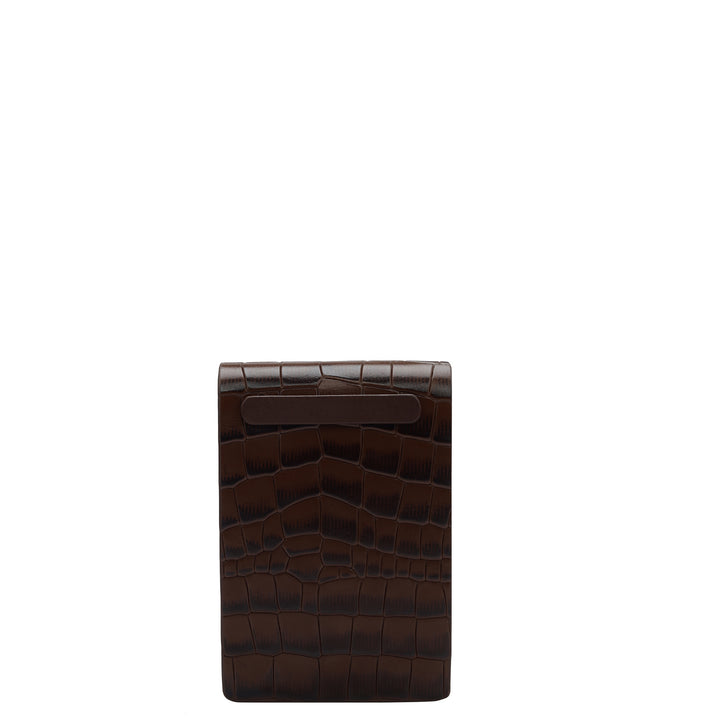 Croco Leather Desktop Set - Brown