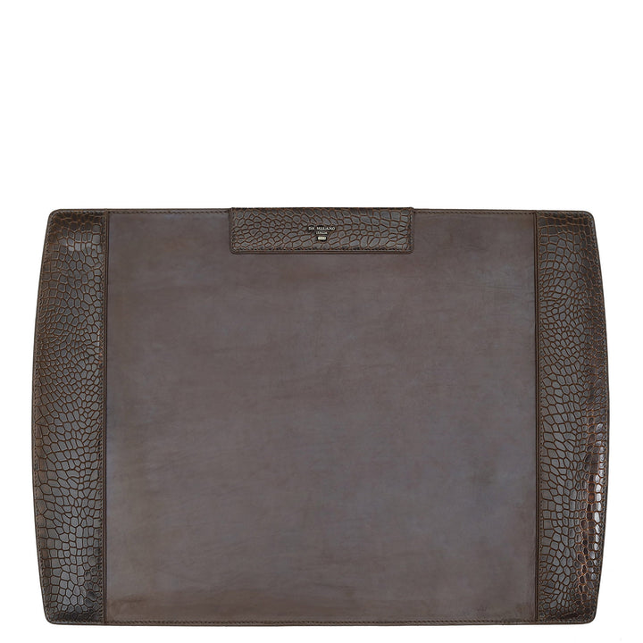 Croco Leather Desktop Set - Brown