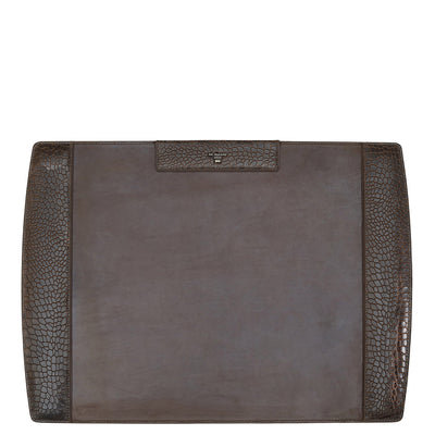 Croco Leather Desktop Set - Brown
