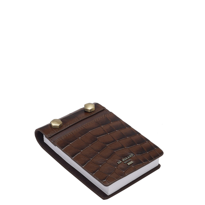 Croco Leather Desktop Set - Brown