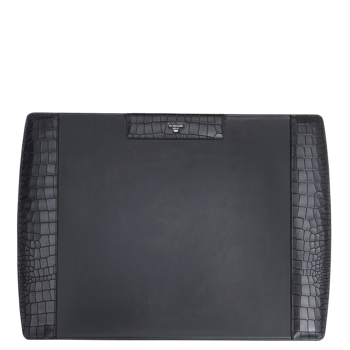 Croco Leather Desktop Set - Black