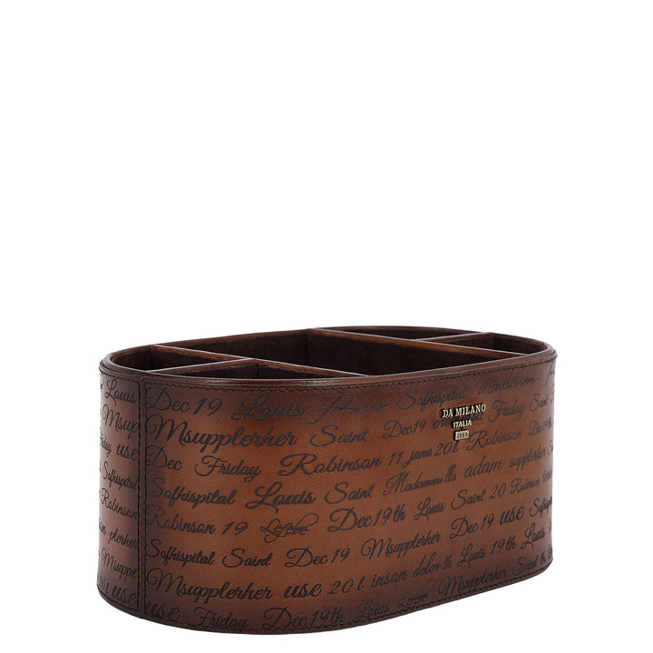 Signato Leather Desk Top Set - Cognac
