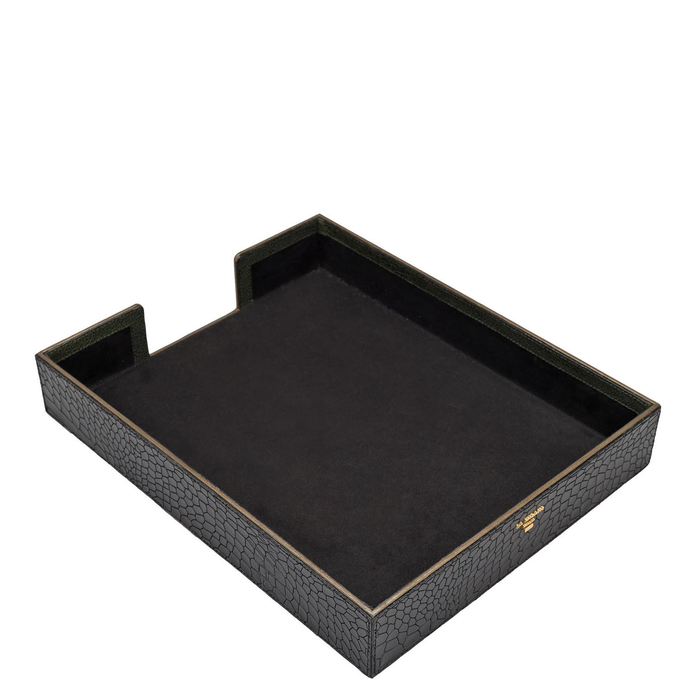 Croco Leather Desktop Set - Black