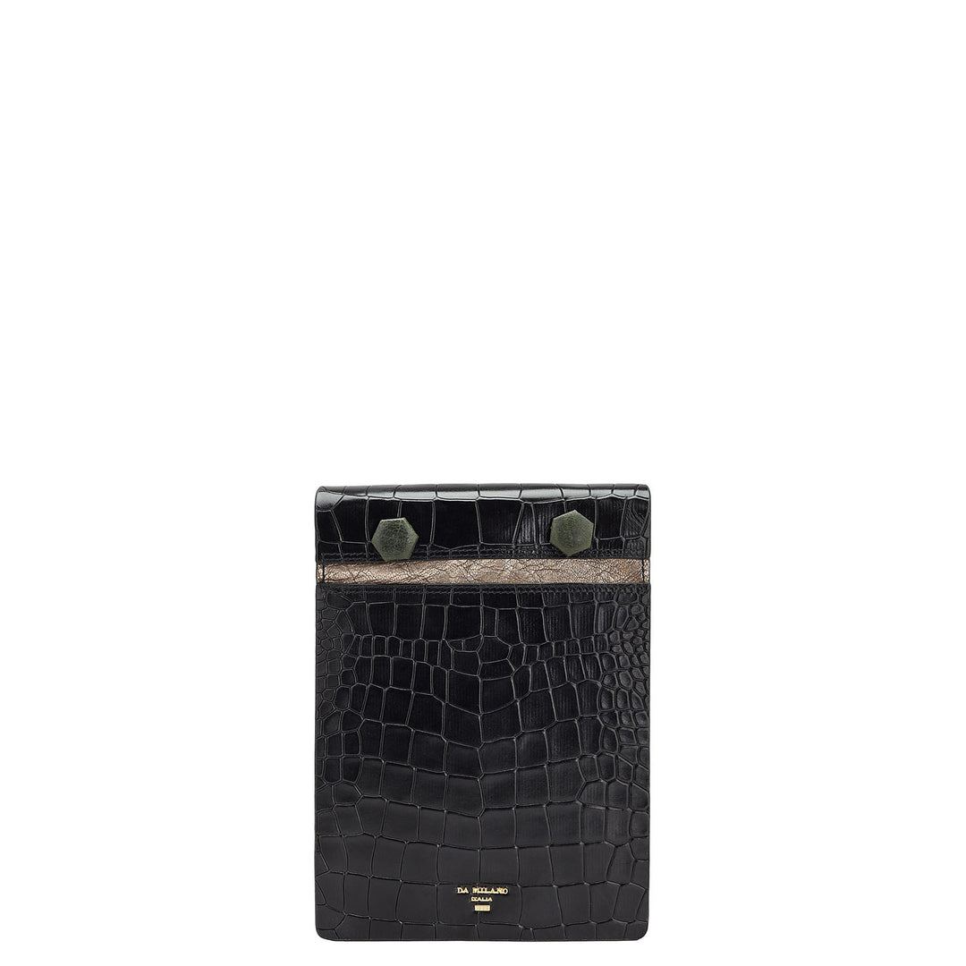 Croco Leather Desktop Set - Black