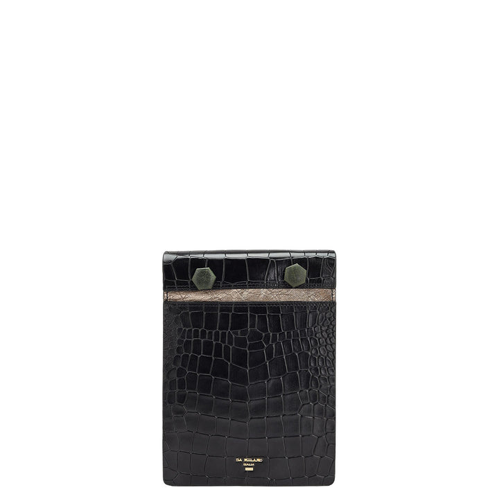 Croco Leather Desktop Set - Black