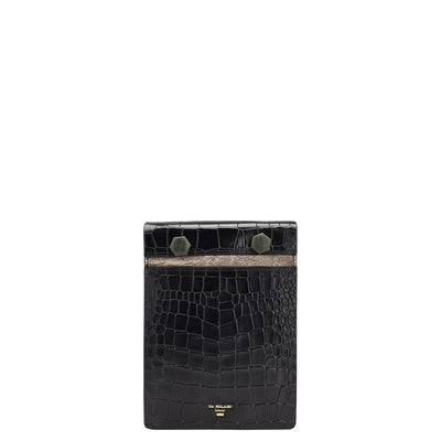 Croco Leather Desktop Set - Black