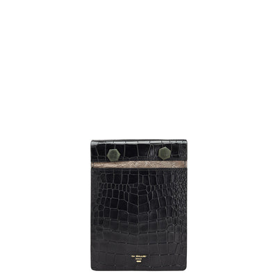 Croco Leather Desktop Set - Black