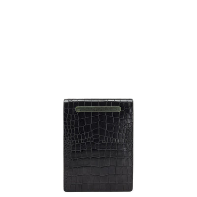 Croco Leather Desktop Set - Black