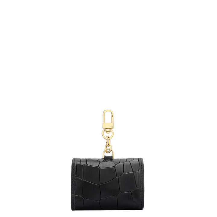 Croco Leather Earpod Case - Black